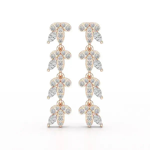 Marquise Cut 0.7 CT Lab Diamond Dangle Earring Jama Jewels