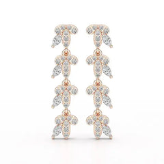 Marquise Cut 0.7 CT Lab Diamond Dangle Earring Jama Jewels