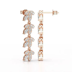 Marquise Cut 0.7 CT Lab Diamond Dangle Earring Jama Jewels