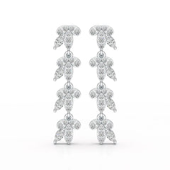 Marquise Cut 0.7 CT Lab Diamond Dangle Earring Jama Jewels