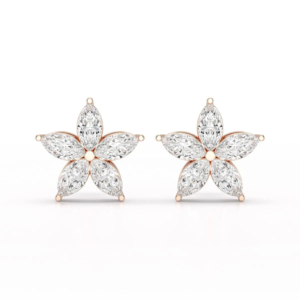 3 CT Marquise Cut Lab Diamond Stud Earrings Jama Jewels