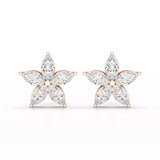 3 CT Marquise Cut Lab Diamond Stud Earrings