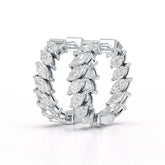 3.4 CT Marquise Cut Lab Diamond Hoop Earrings Jama Jewels