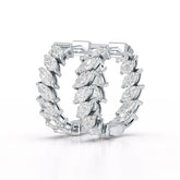 Marquise Cut Lab Diamond Hoop Earrings