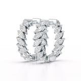 Marquise Cut Lab Diamond Hoop Earrings