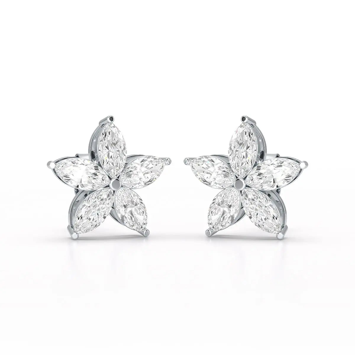 3 CT Marquise Cut Lab Diamond Stud Earrings Jama Jewels
