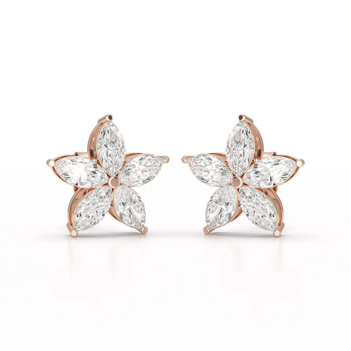 3 CT Marquise Cut Lab Diamond Stud Earrings Jama Jewels