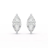 1 CT Marquise Stud Lab Diamond Earrings