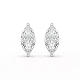 1 CT Marquise Stud Lab Diamond Earrings