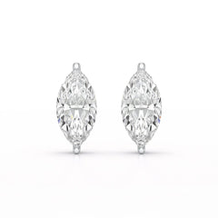 1 CT Marquise Stud Lab Diamond Earrings