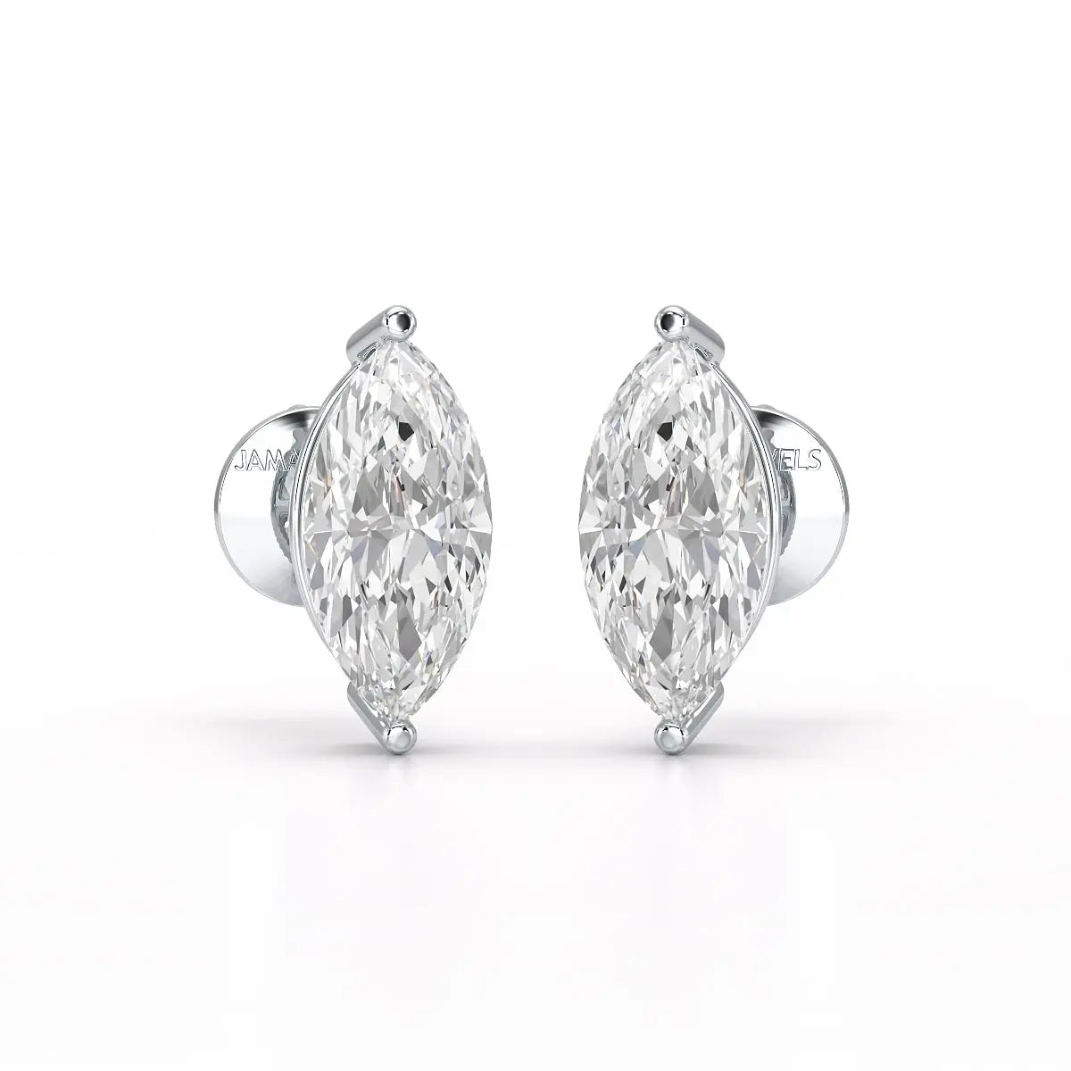 1 CT Marquise Stud Lab Diamond Earrings