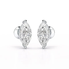 1 CT Marquise Stud Lab Diamond Earrings