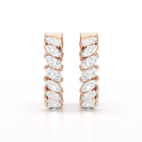 Marquise Cut Lab Diamond Hoop Earrings