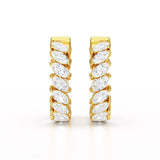 Marquise Cut Lab Diamond Hoop Earrings