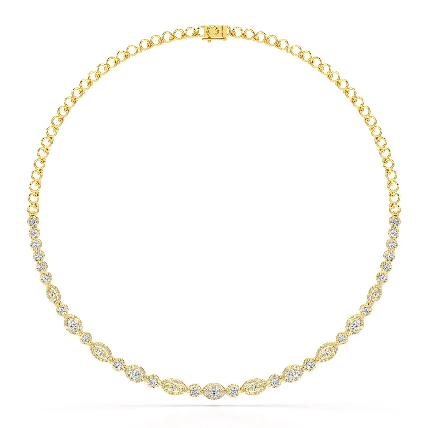 4.53 CT Marquise Cut Lab Diamond Necklace