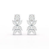 6.45 CT Marquise and Oval Cut Drop Earrings