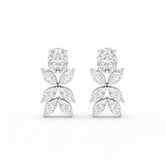 6.45 CT Marquise and Oval Cut Drop Earrings