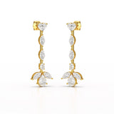 6 CT Multi shape Dangle Lab Diamond Earrings