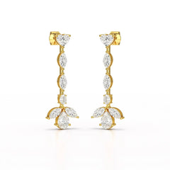 6 CT Multi shape Dangle Lab Diamond Earrings