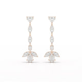 6 CT Multi shape Dangle Lab Diamond Earrings