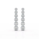 3 CT Lab Diamond Bridal Drop Dangle Earrings - Jama Jewels