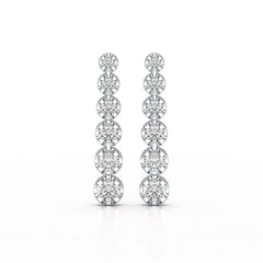3 CT Lab Diamond Bridal Drop Dangle Earrings - Jama Jewels