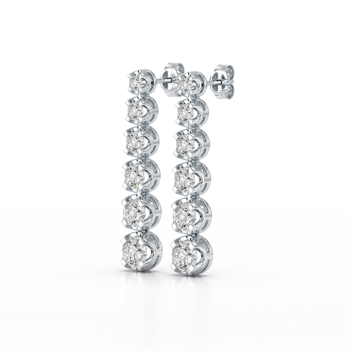 3 CT Lab Diamond Bridal Drop Dangle Earrings - Jama Jewels
