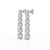 3 CT Lab Diamond Bridal Drop Dangle Earrings - Jama Jewels