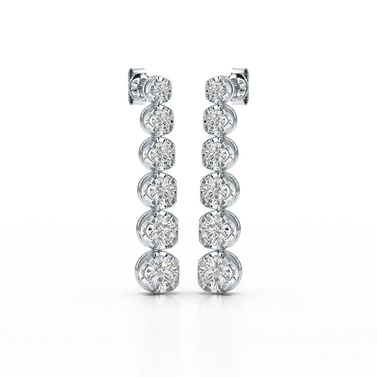 3 CT Lab Diamond Bridal Drop Dangle Earrings - Jama Jewels
