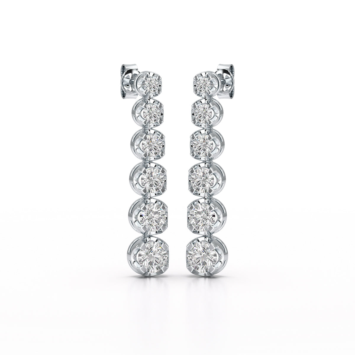 3 CT Lab Diamond Bridal Drop Dangle Earrings - Jama Jewels