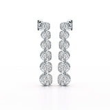 3 CT Lab Diamond Bridal Drop Dangle Earrings - Jama Jewels