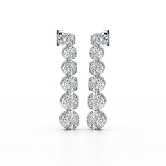 3 CT Lab Diamond Bridal Drop Dangle Earrings - Jama Jewels