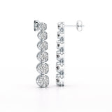 3 CT Lab Diamond Bridal Drop Dangle Earrings - Jama Jewels