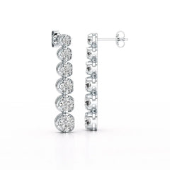 3 CT Lab Diamond Bridal Drop Dangle Earrings - Jama Jewels