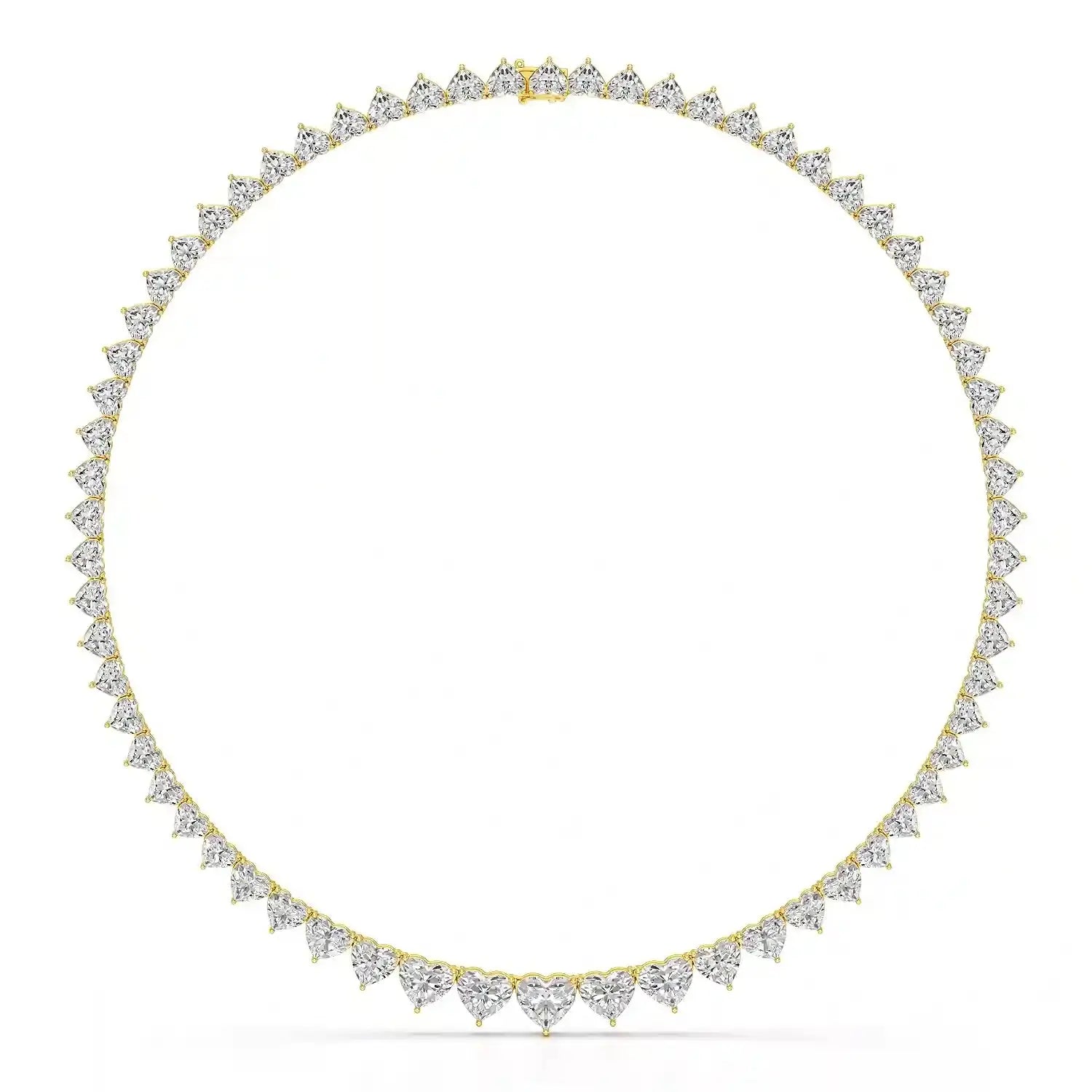 42.12 CT Lab Diamond Heart Cut Necklace Jama Jewels