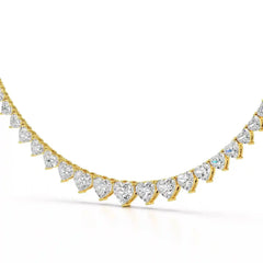 42.12 CT Lab Diamond Heart Cut Necklace Jama Jewels