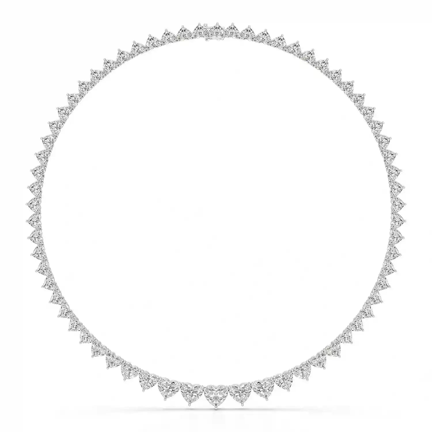 42.12 CT Lab Diamond Heart Cut Necklace Jama Jewels