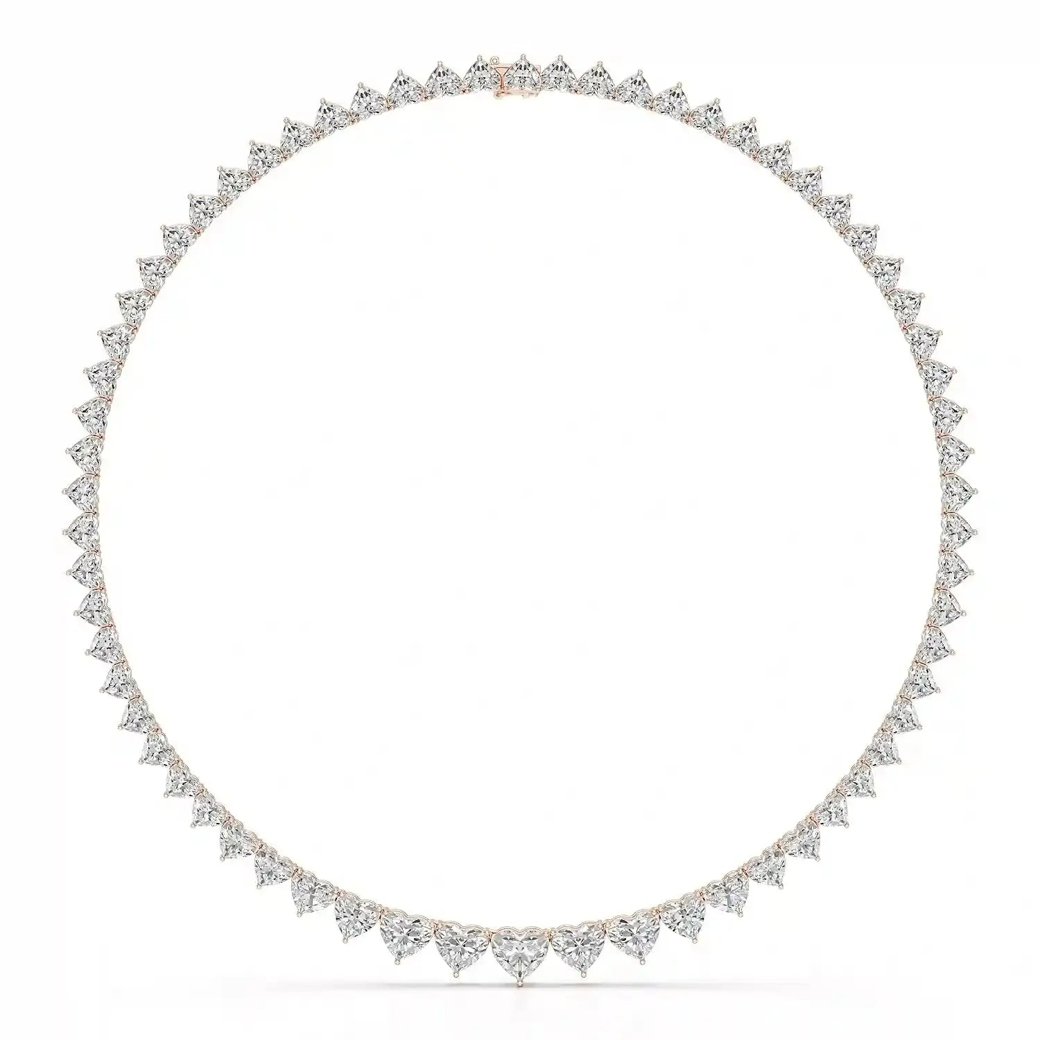 42.12 CT Lab Diamond Heart Cut Necklace Jama Jewels