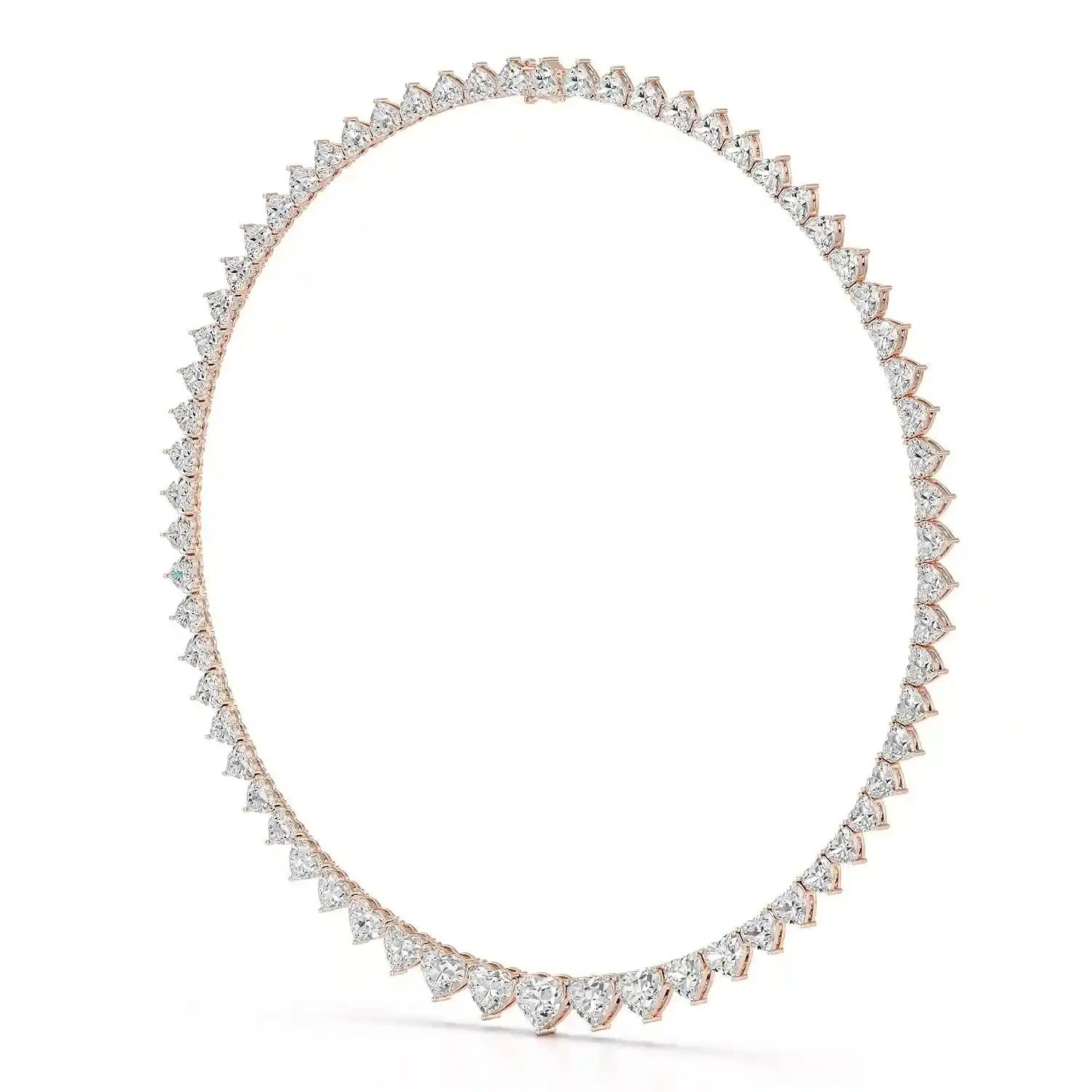 42.12 CT Lab Diamond Heart Cut Necklace Jama Jewels