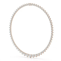 42.12 CT Lab Diamond Heart Cut Necklace Jama Jewels