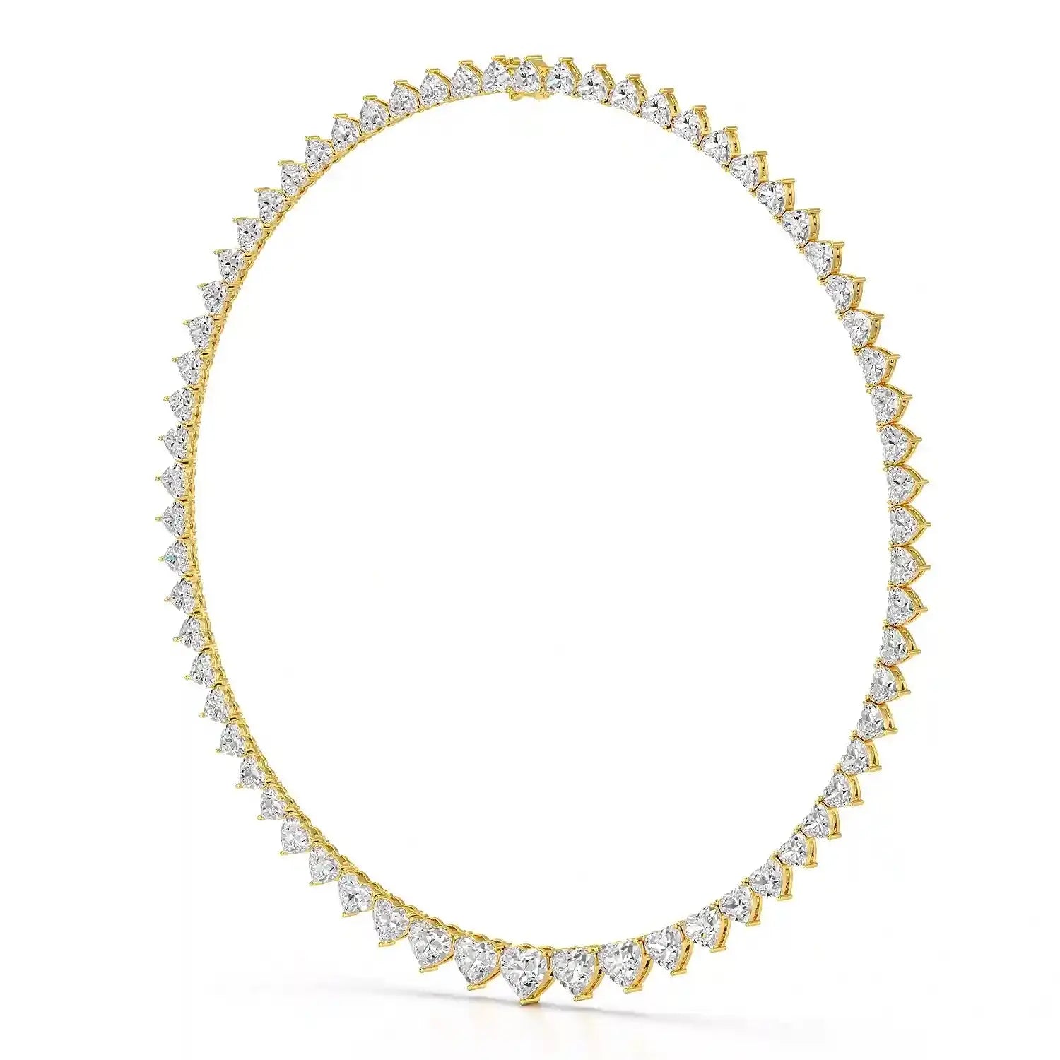 42.12 CT Lab Diamond Heart Cut Necklace Jama Jewels