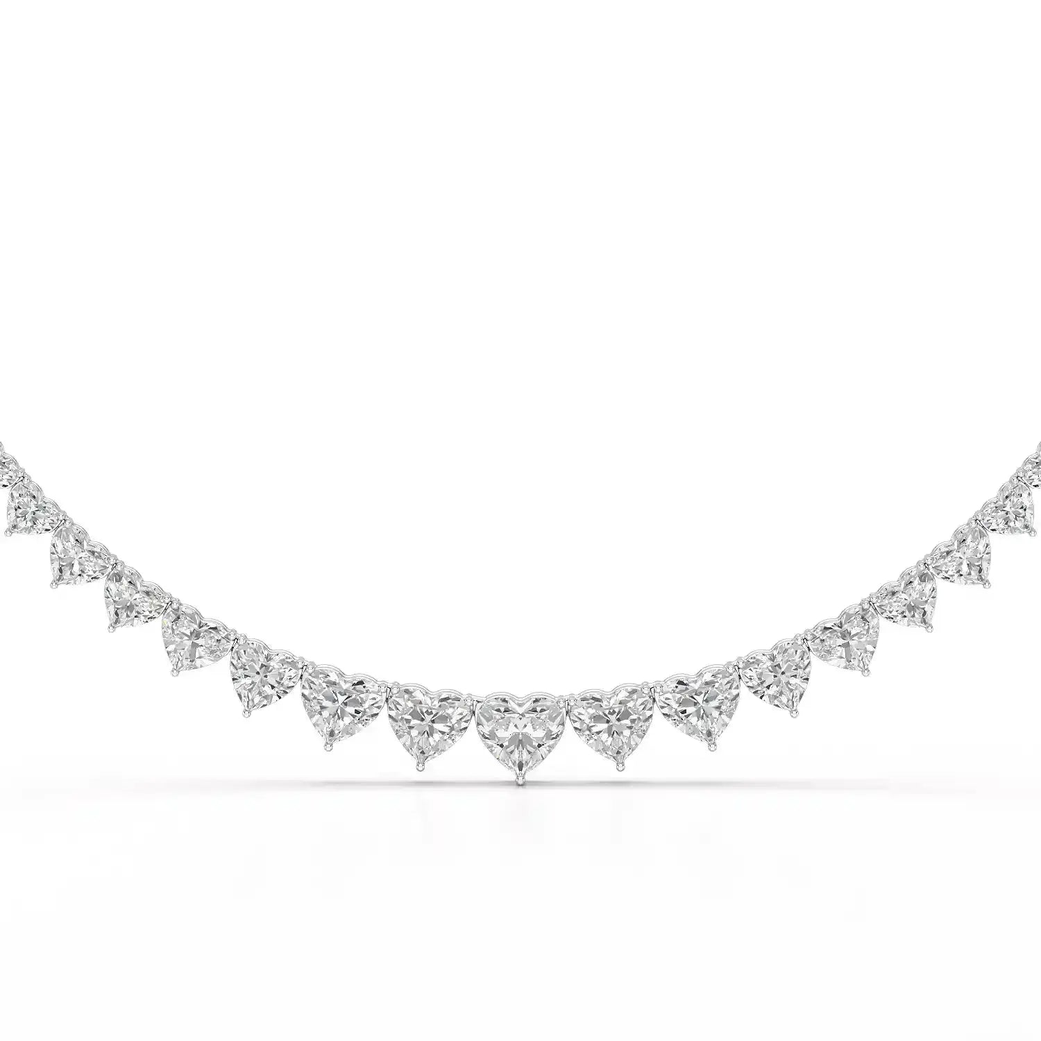 42.12 CT Lab Diamond Heart Cut Necklace Jama Jewels