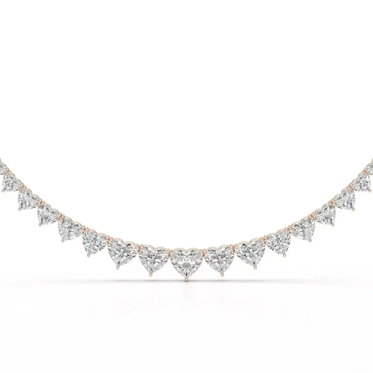 42.12 CT Lab Diamond Heart Cut Necklace Jama Jewels