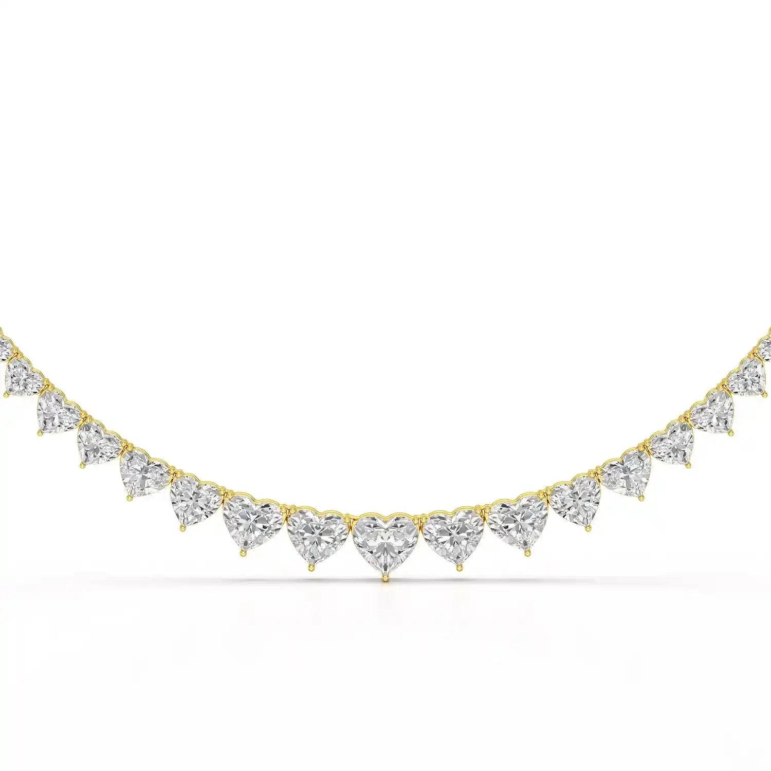 42.12 CT Lab Diamond Heart Cut Necklace Jama Jewels