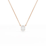 1 CT Oval Lab Grown Diamond Solitaire Pendant