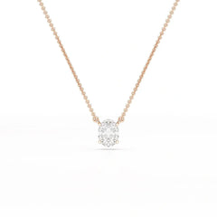 1 CT Oval Lab Grown Diamond Solitaire Pendant