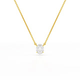 1 CT Oval Lab Grown Diamond Solitaire Pendant