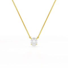 1 CT Oval Lab Grown Diamond Solitaire Pendant