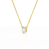1 CT Oval Lab Grown Diamond Solitaire Pendant
