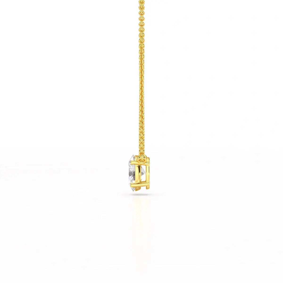 1 CT Oval Lab Grown Diamond Solitaire Pendant